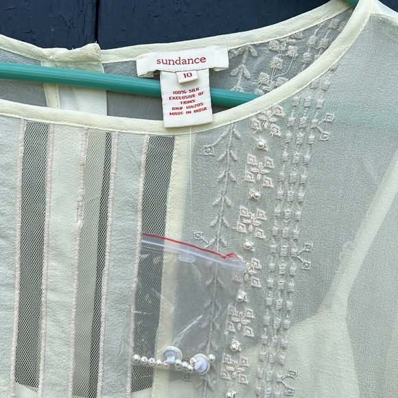 Sundance 100% silk embroidered with pearls dress - Picture 3 of 8